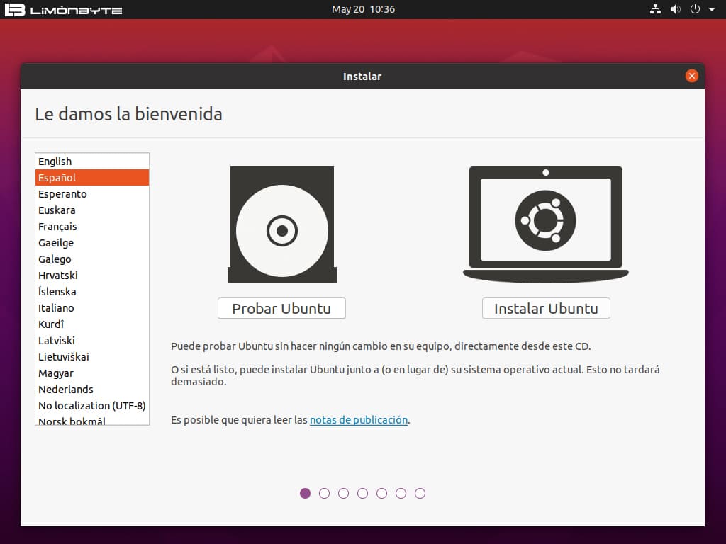paso 4 como instalar Ubuntu 22 con asistente gráfico