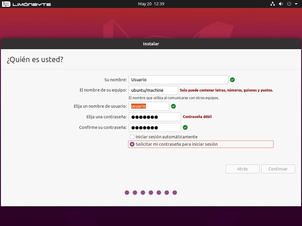 paso 11 como instalar Ubuntu 22 con asistente gráfico
